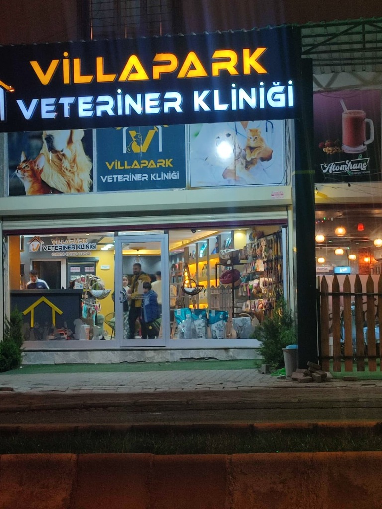 VillaPark Veteriner Kliniği Kahta Adıyaman 7/24 Işıklı Tabela ve Dış Cephe
